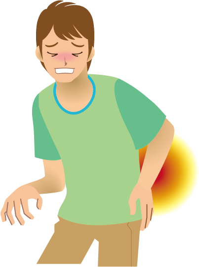 彦根市かがりの整骨院腰椎分離症・すべり症のイラスト